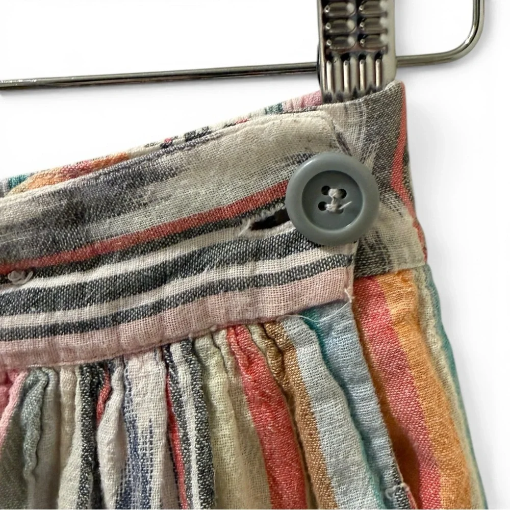 Nitya Vintage Boho Southwest Stripe Midi Skirt Festival Prairie Cottagecore M - Picture 4 of 10